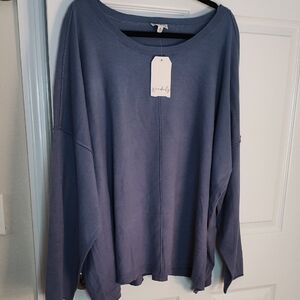 Wonderly Soft Blue Knit Top